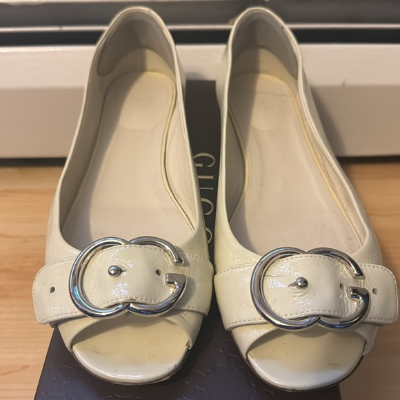 Salandia Ivory Patent Leather Flats - Picture 8 of 11